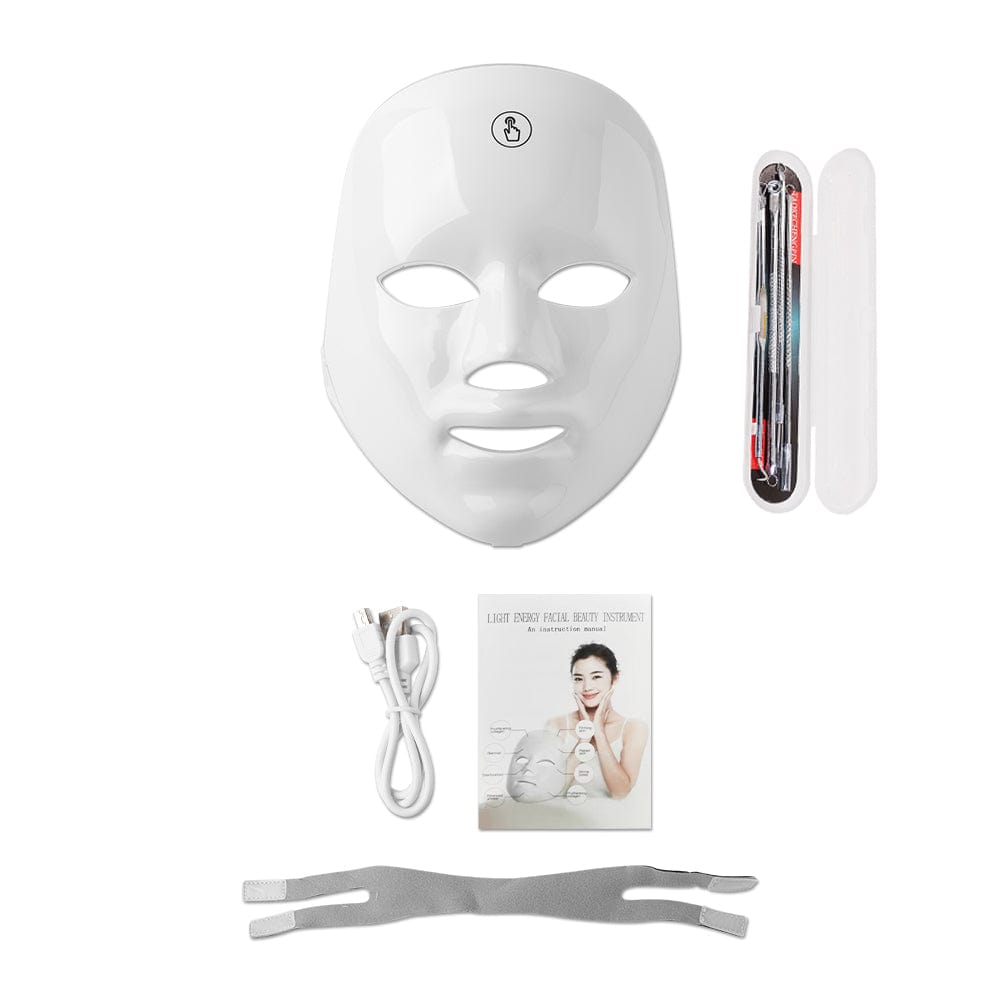Masque LED Visage & Cou – Thérapie Lumière Anti-Âge & Soins Anti-Rides
