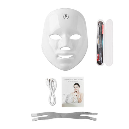 Masque LED Visage & Cou – Thérapie Lumière Anti-Âge & Soins Anti-Rides